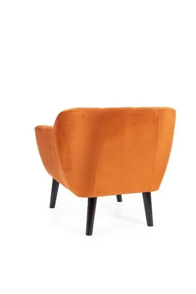 Fotel KARO 1 VELVET Bluvel 4215 cynamonowy buk - KARO1V4215BU