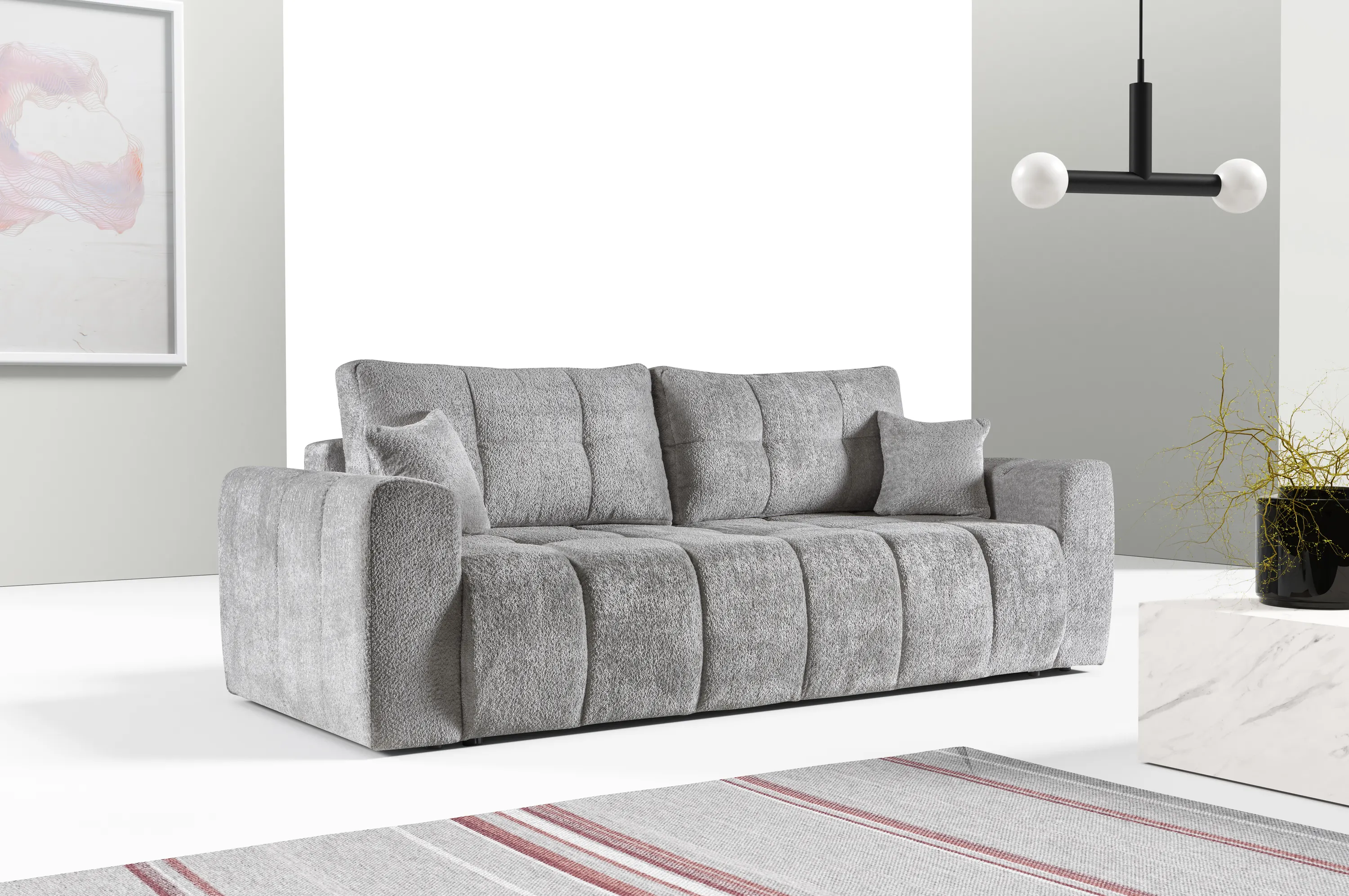 Sofa z funkcją spania Futu Euphoria 18 szara — zdjęcie 9