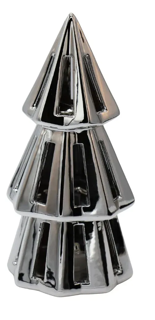 CHOINKA ceramiczna 86057 LED srebrna