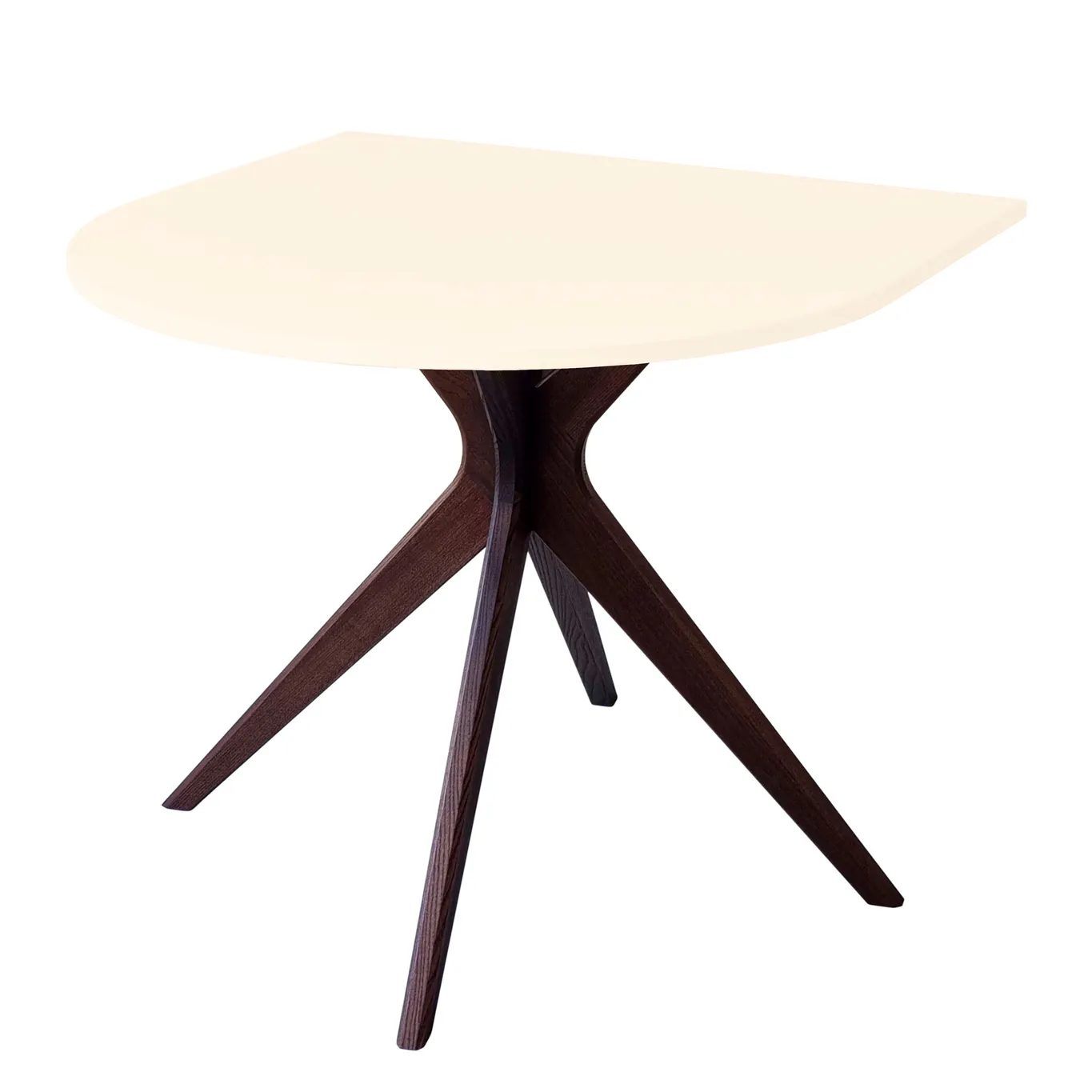 Stół półowalny JUBI Racetrack 90x90cm orzech kremowy Stolik kawowy, Meble, Tabela, Stół do jadalni