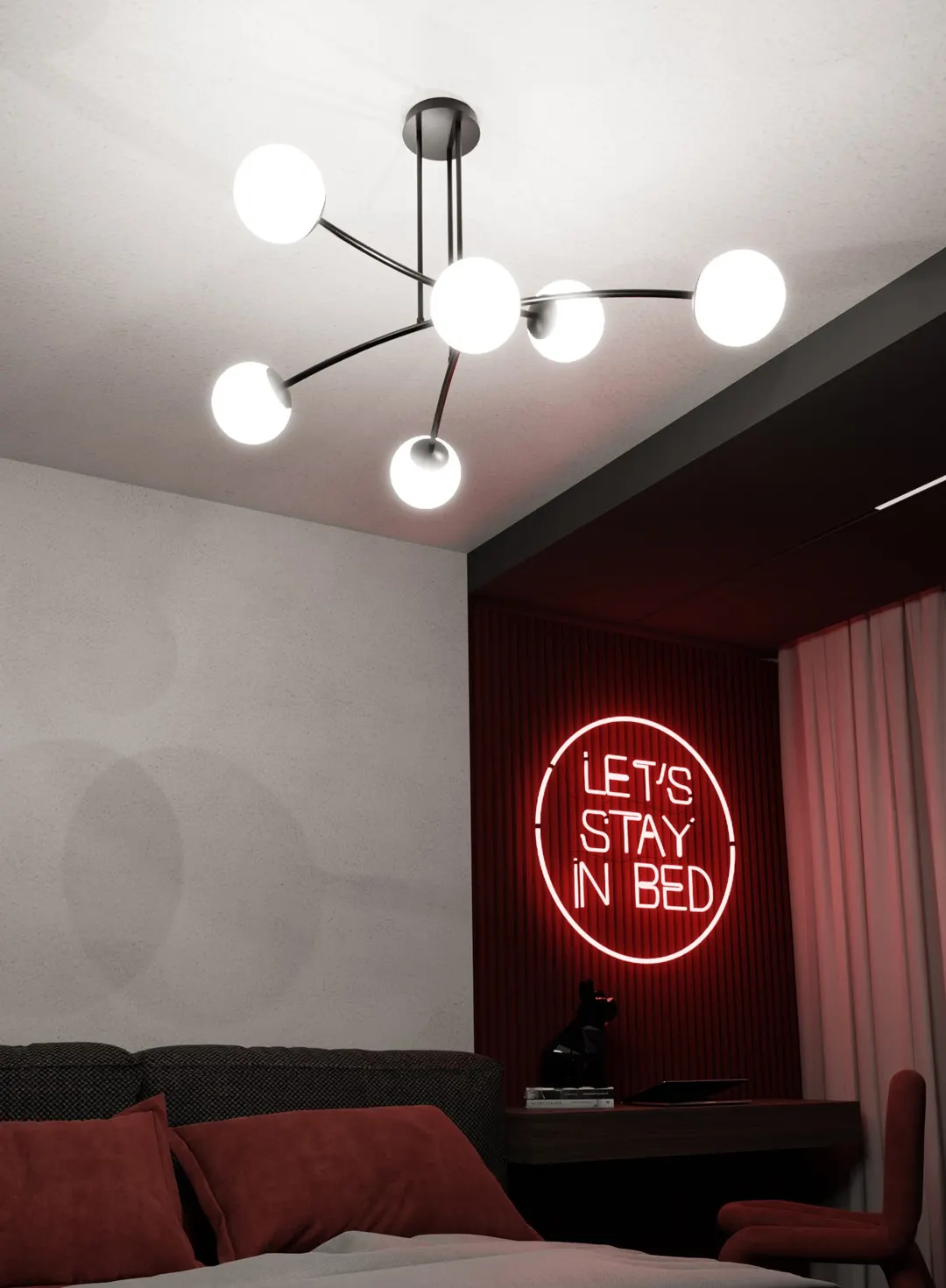 Lampa wisząca HALLDOR 6 czarny biały — zdjęcie 5