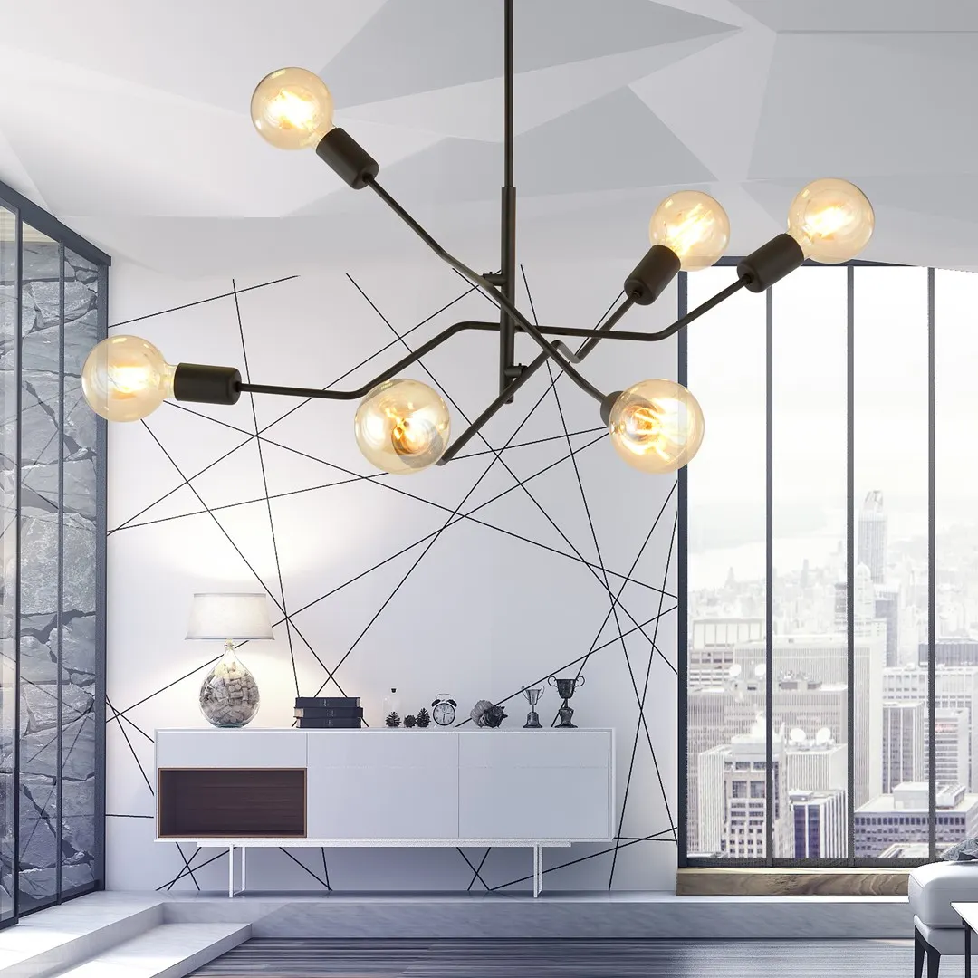 Lampa sufitowa FRIX Czarny 1126/6 - 1126/6