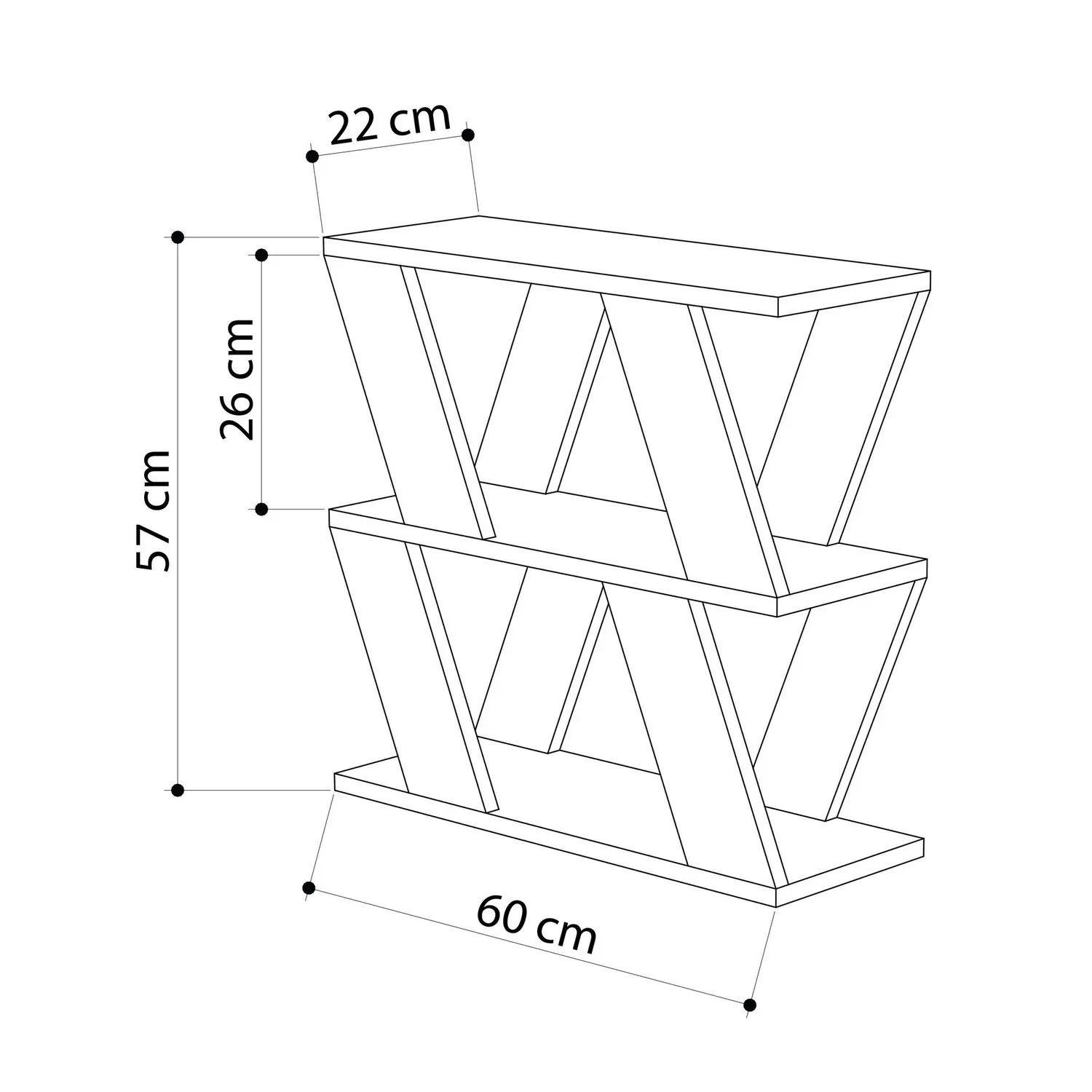 Stolik boczny wielofunkcyjny LAZENA 22x60 cm antracytowy — zdjęcie 3