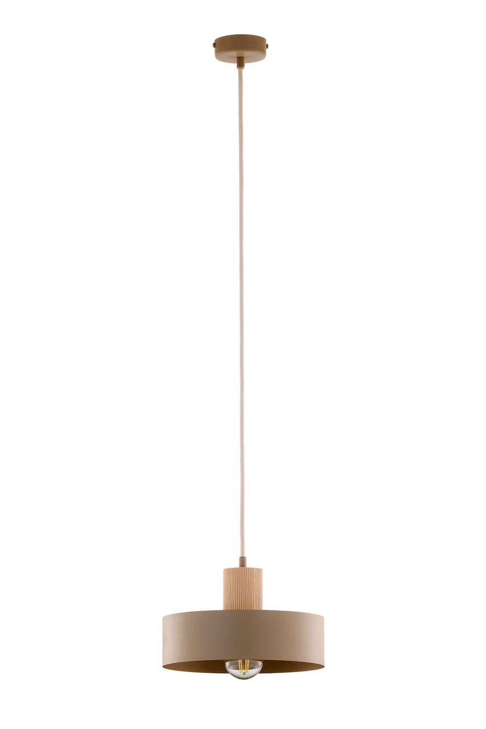 lampa wisząca, pendant, kinkiet, metalowa oprawa, osiowy abażur