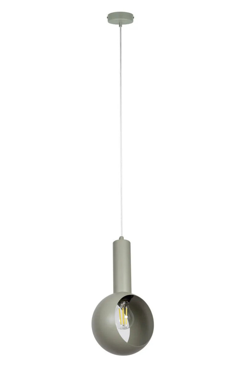 lampa wisząca, pendant, glebny kolor, csrna żarówka LED, metalowy klosz
