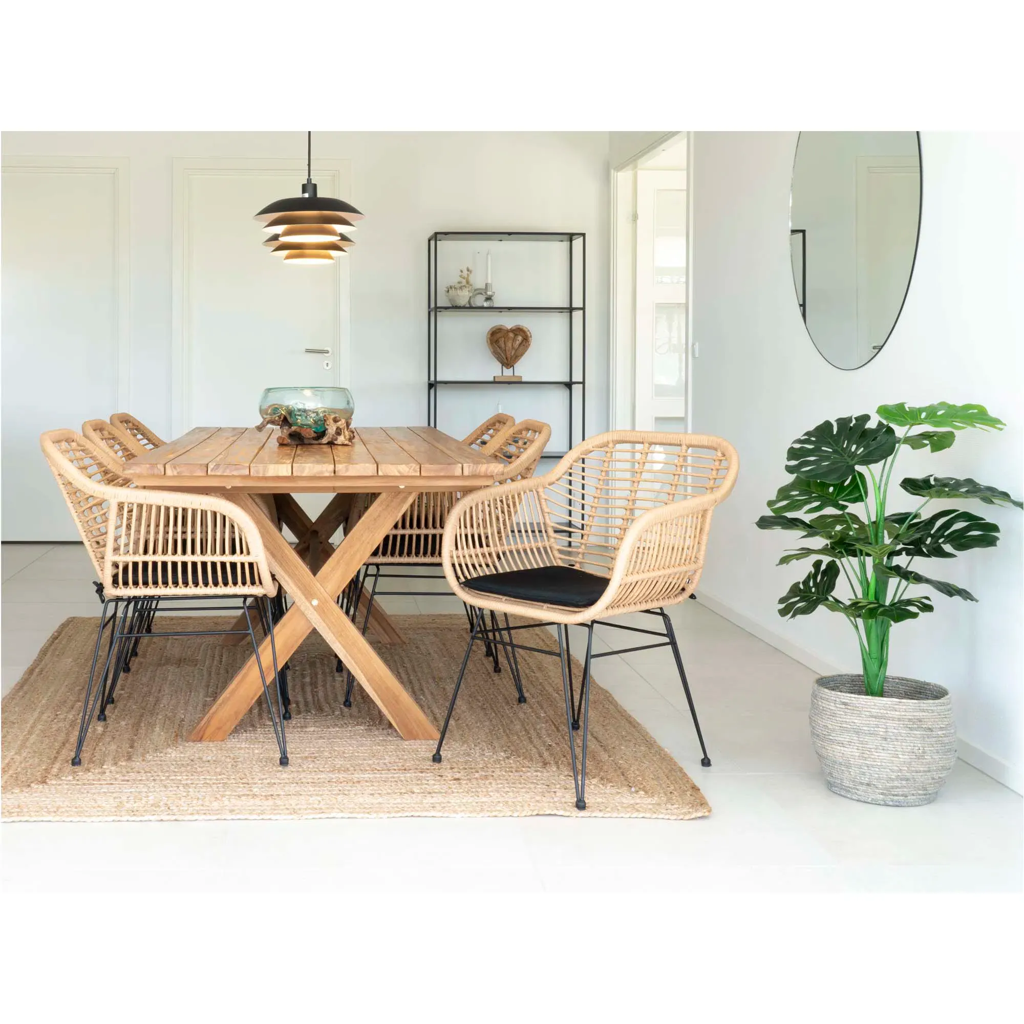 Stół ogrodowy MURCIA 90x200 cm- drewno tekowe: naturalny - 7501090