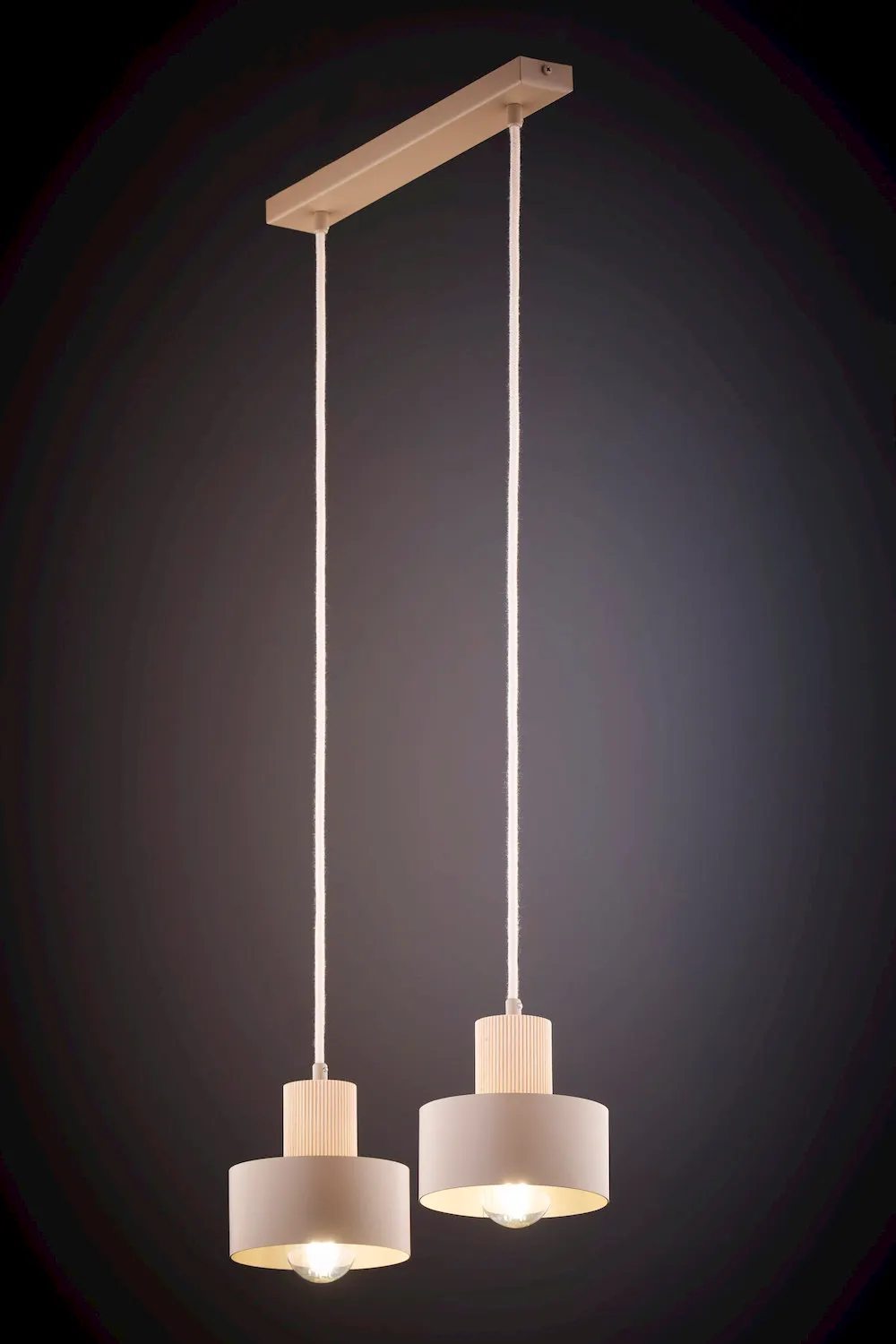 image lampa wisząca, pendant, podwójna lampa, kabelowy stelaż, kinkiet sufitowy