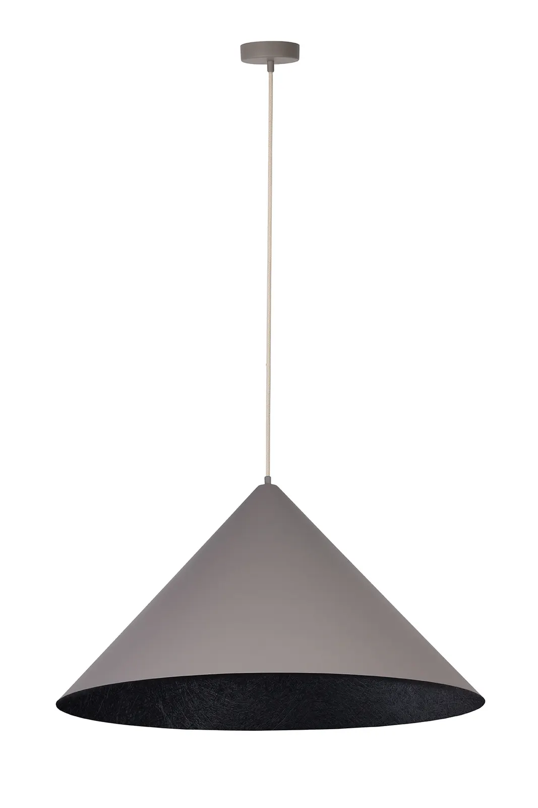 Lampa wisząca VESUVIO M taupe czarna