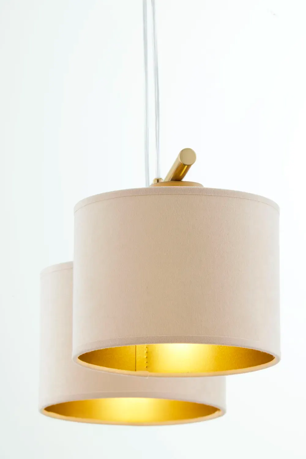 Lampa wisząca ARIEL 2 złoty szczotkowany beżowy — zdjęcie 8