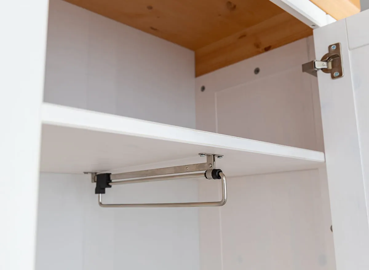 Szafa MARONE ELITE 1-drzwiowa z 2 szufladami - biały, złocisty - PLMEL27