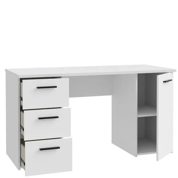 Biurko NET106 z szafką i 3 szufladami - biały - MT311-120