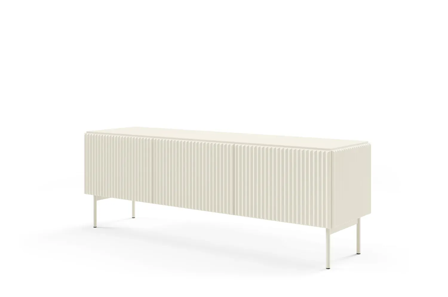 Szafka RTV 3-drzwiowa MUTI 147 cm ryflowany front kaszmir