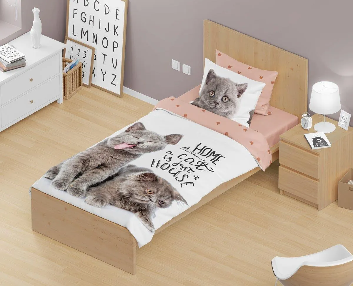 Pościel dla dzieci komplet BEST FRIENDS 015 bawełna 100% 140X200+70X90 wielokolorowy - FARO_18979