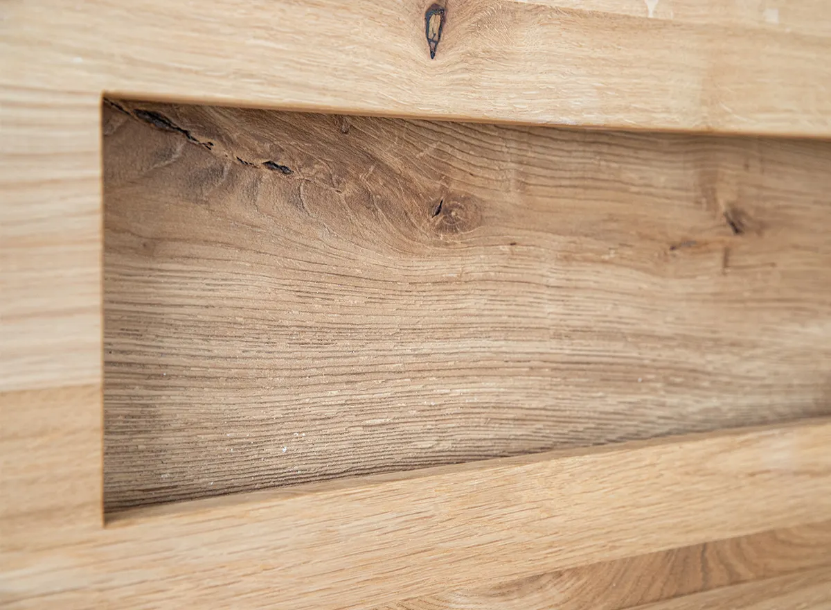 Półka wisząca DIVISIONE oświetlenie led 123 cm dąb olejowany - ZIDIV11