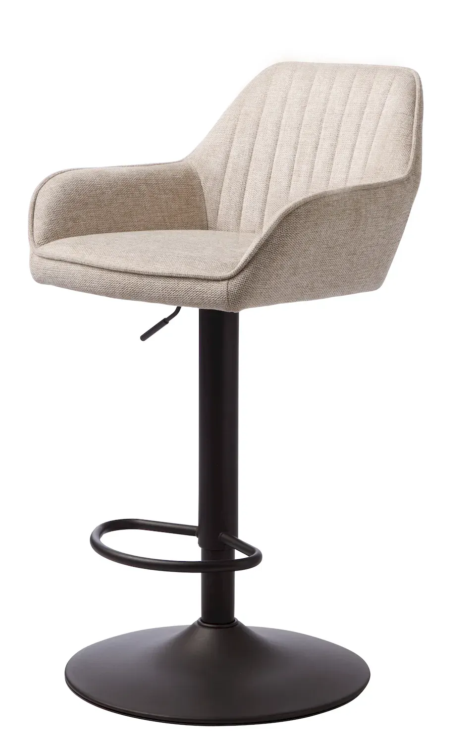 Hoker tapicerowany NOLAN z regulacją wysokości piaskowy