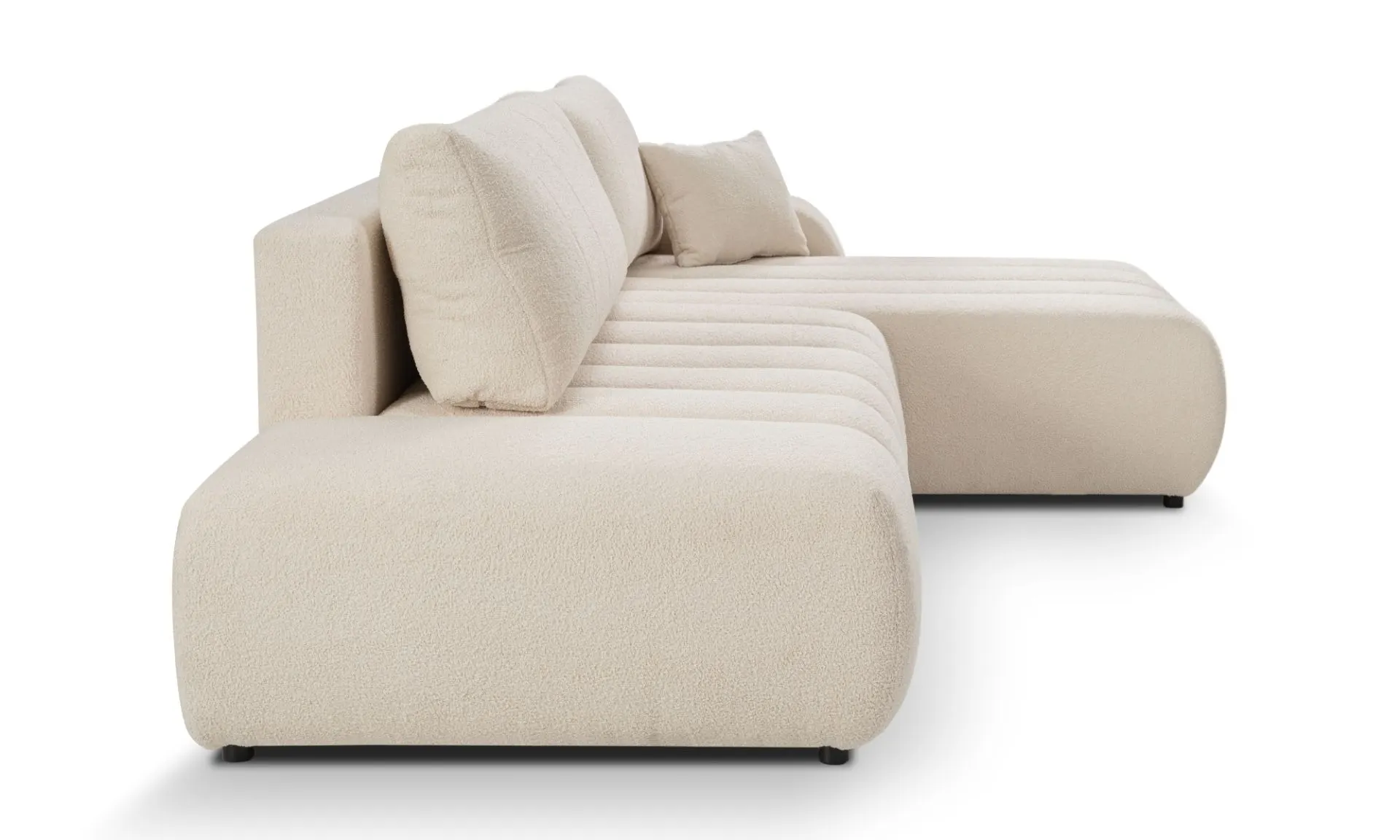 Narożnik rozkładany z pojemnikiem BALOO LAMBI 276 cm lewostronny beżowy - BALOO_NAR_LAMBI8_P