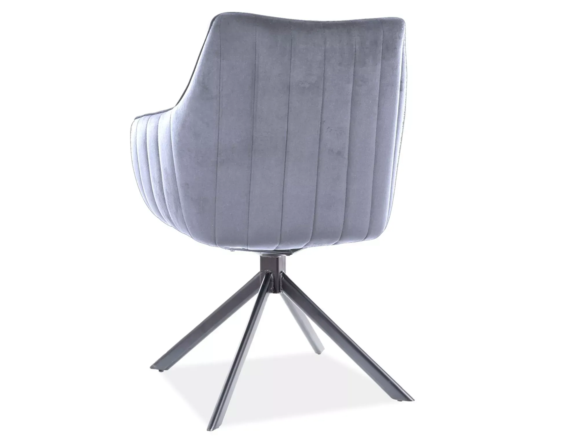 Krzesło obrotowe 180° AZALIA VELVET Bluvel 14 szary czarny stelaż - AZALIAVCSZ