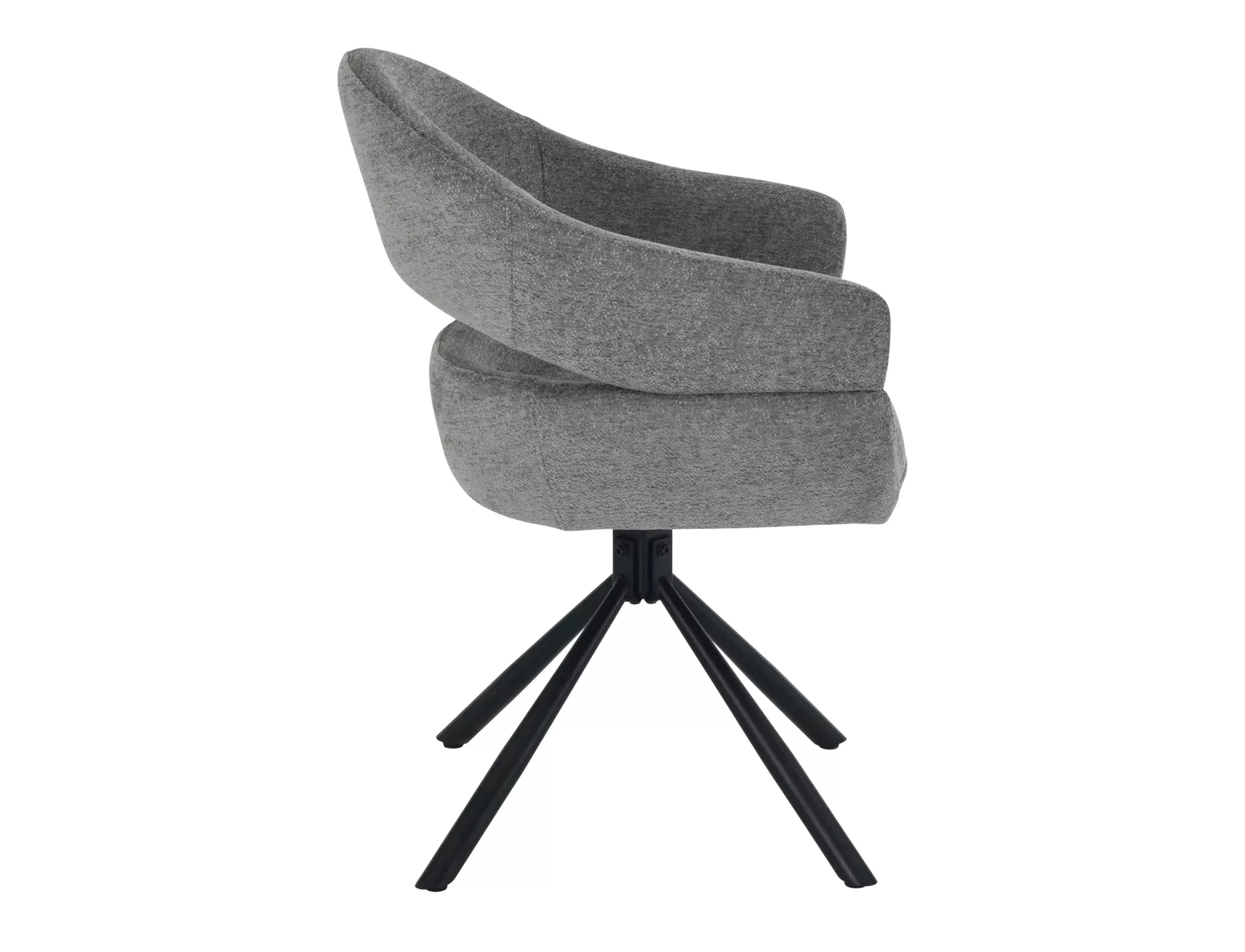 Krzesło obrotowe z podłokietnikami BORGO Raven 18 ciemnoszare czarne nogi - BORGORCCSZ