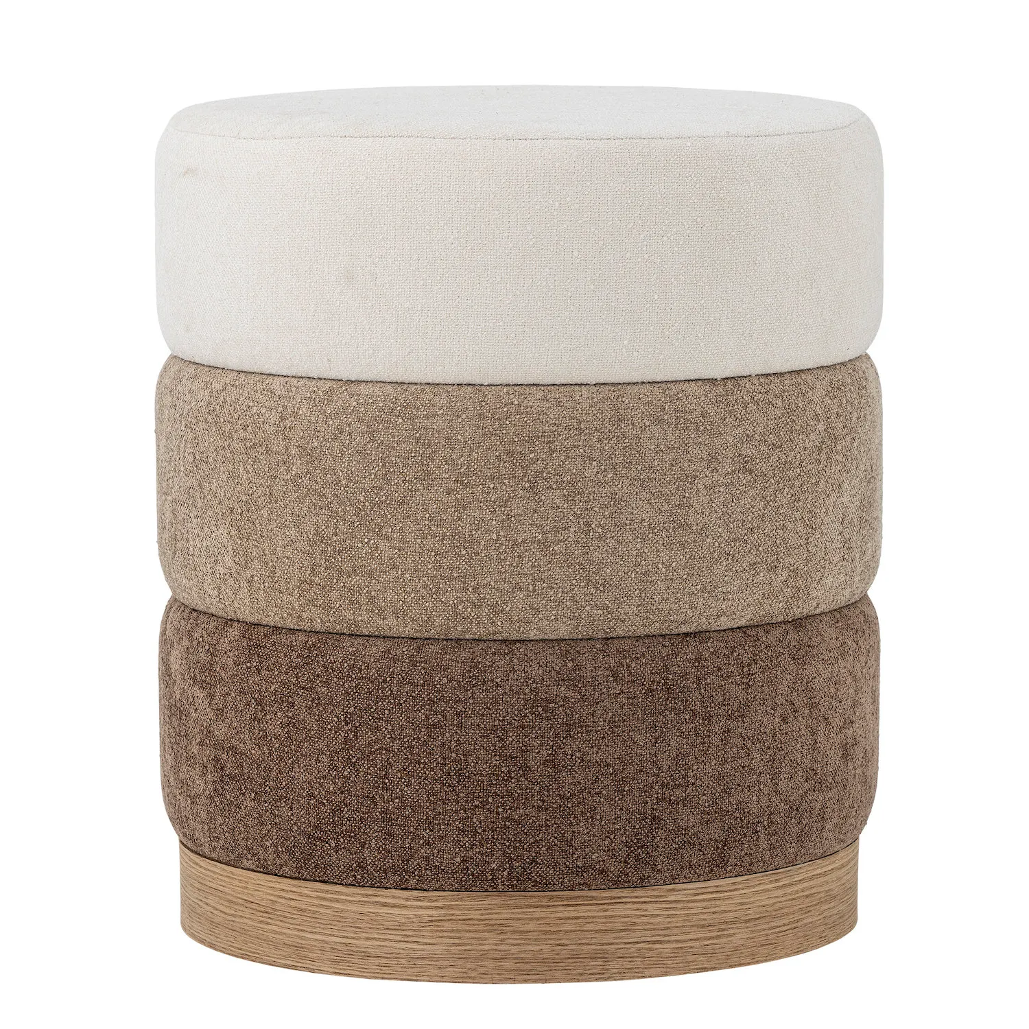 stool, pouf, fabric, wooden base, color gradient