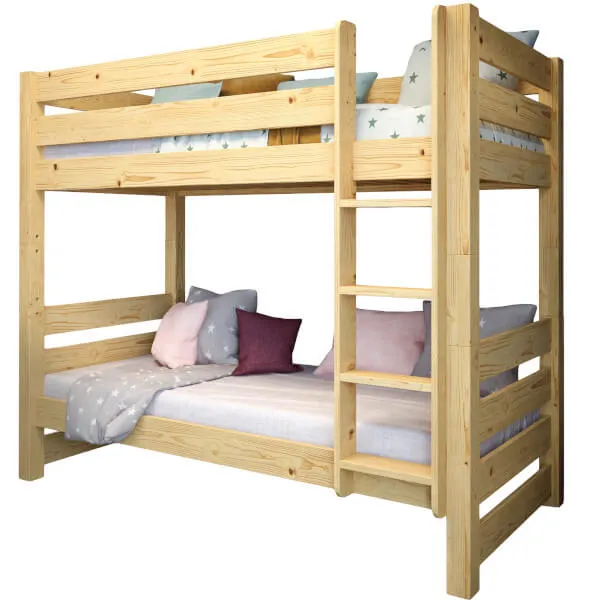 Łóżko piętrowe drewniane COSY 90x200 naturalne