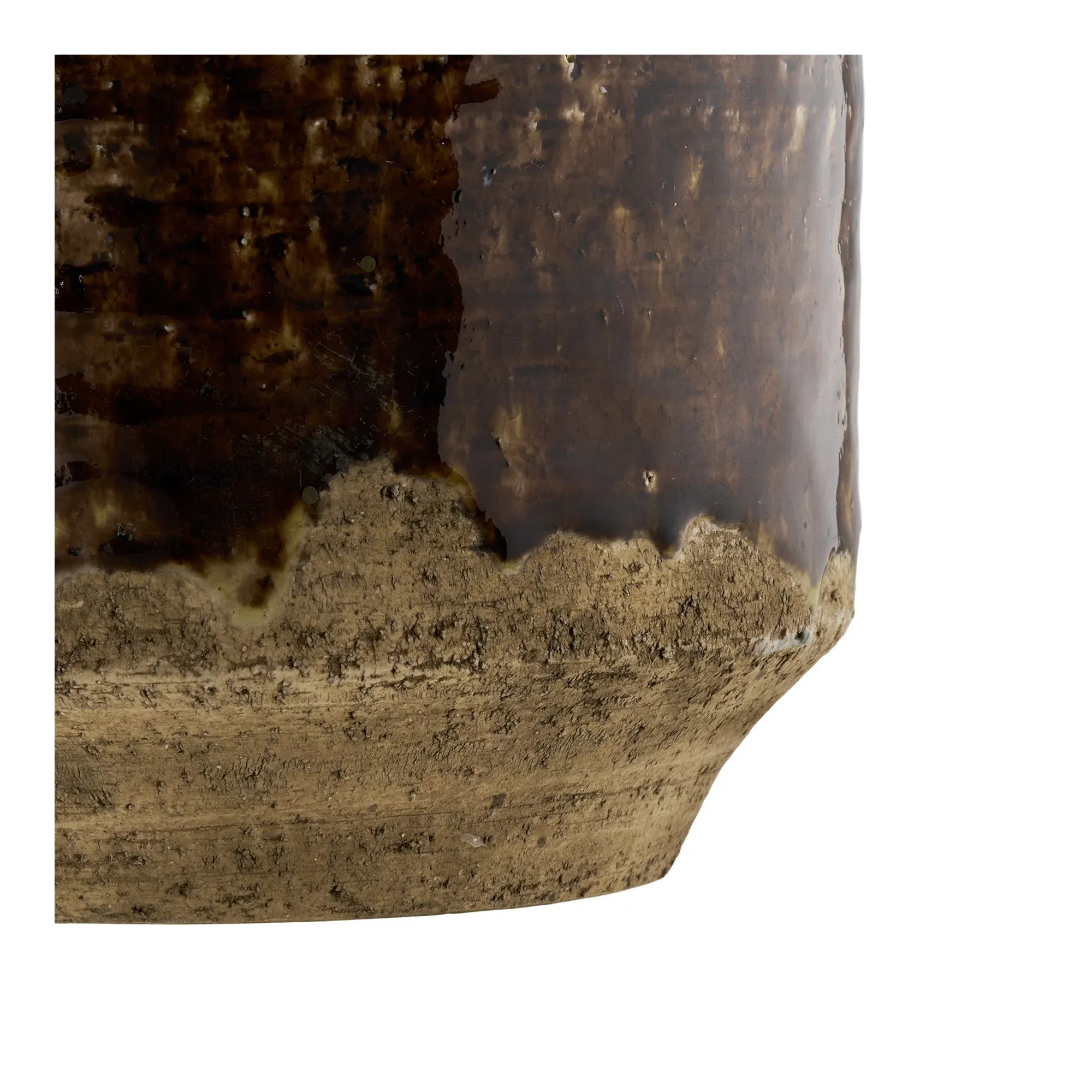 Doniczka ceramiczna 16cm brązowa — zdjęcie 4