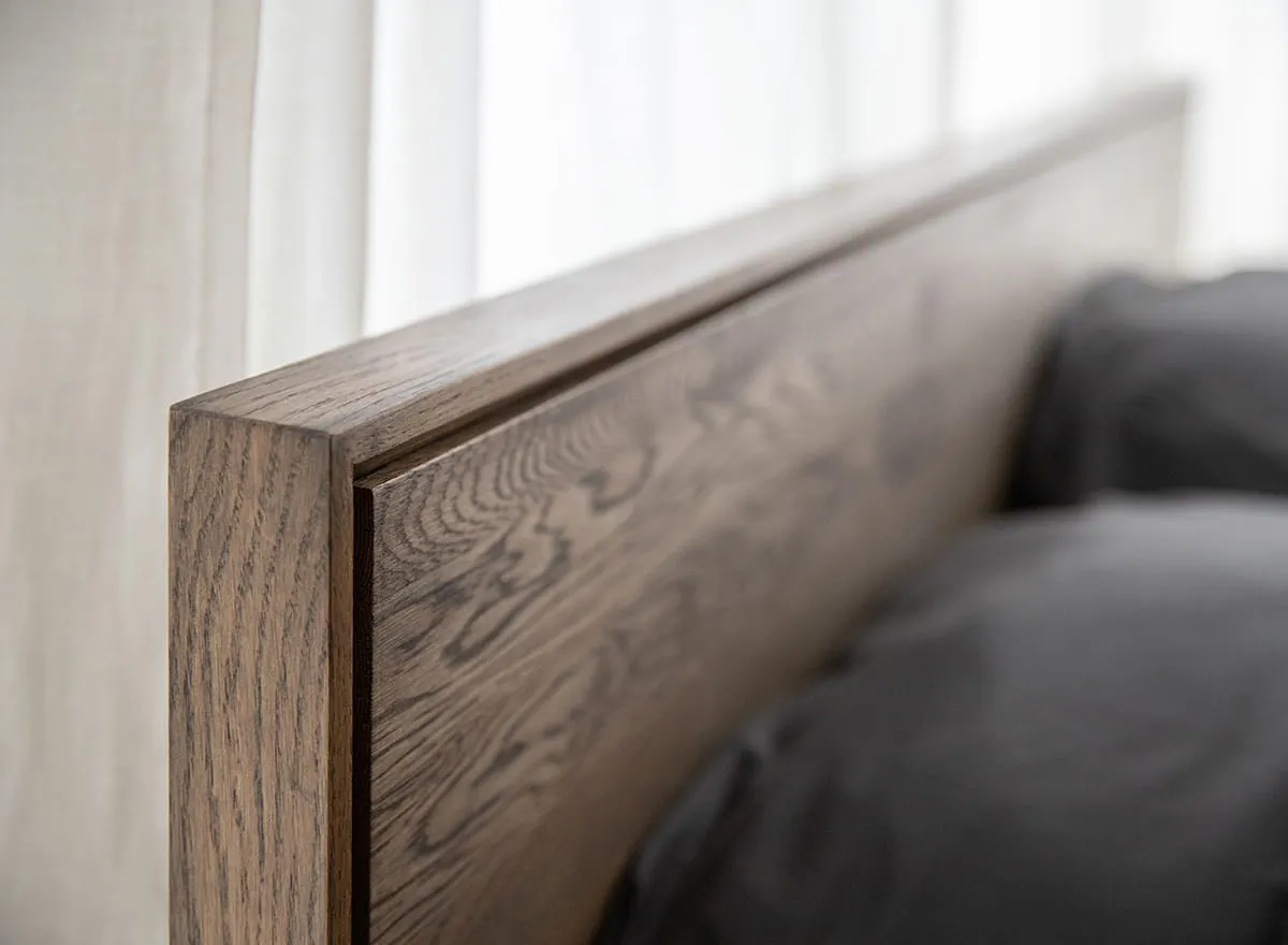 Łóżko dębowe 140x200 dąb dymiony Adria - PRHADRIA140X200DD