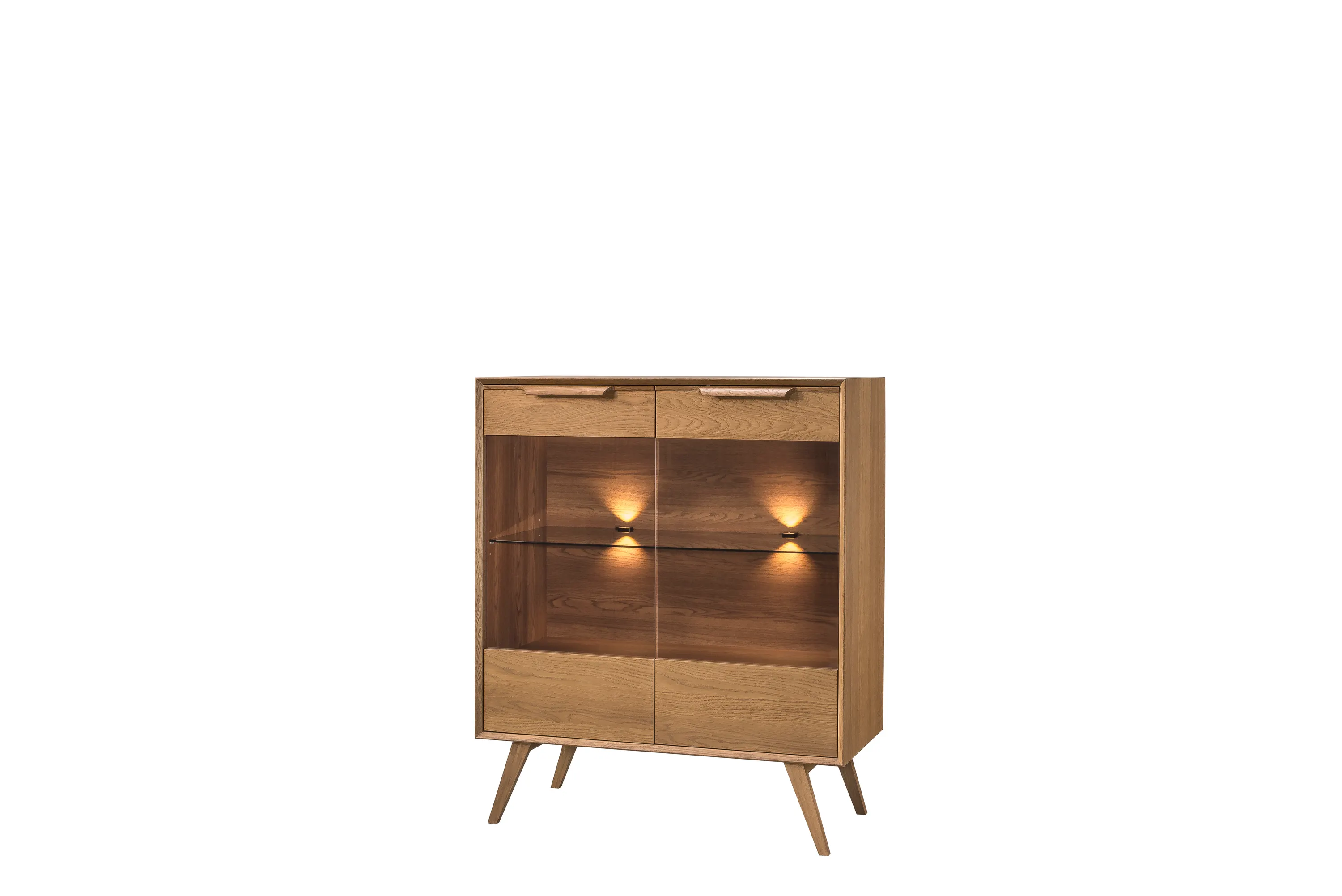 Witryna niska 2-drzwiowa LEO 16 - dąb karmel - TH-100-1726