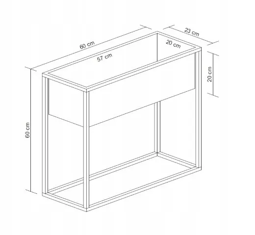 DONICZKA-osłonka na donice metalowa MARSYLIA S czarna - LD_TZ000036