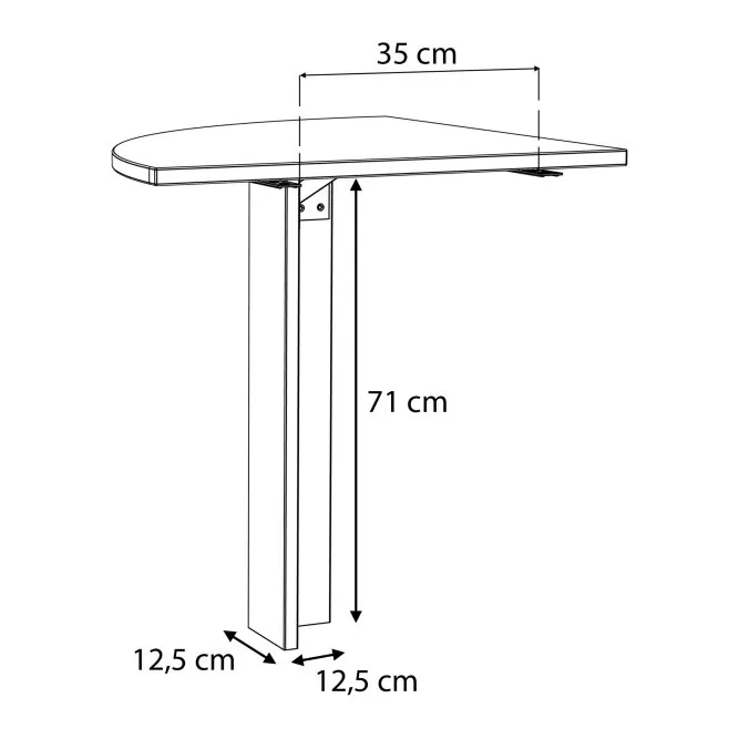 Element łączący 90° CLIF - old wood vintage, beton - CLFB90-C546
