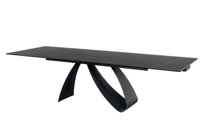 Stół rozkładany DIUNA CERAMIC 90x160(240) cm Sahara Noir czarny - DIUNACC160