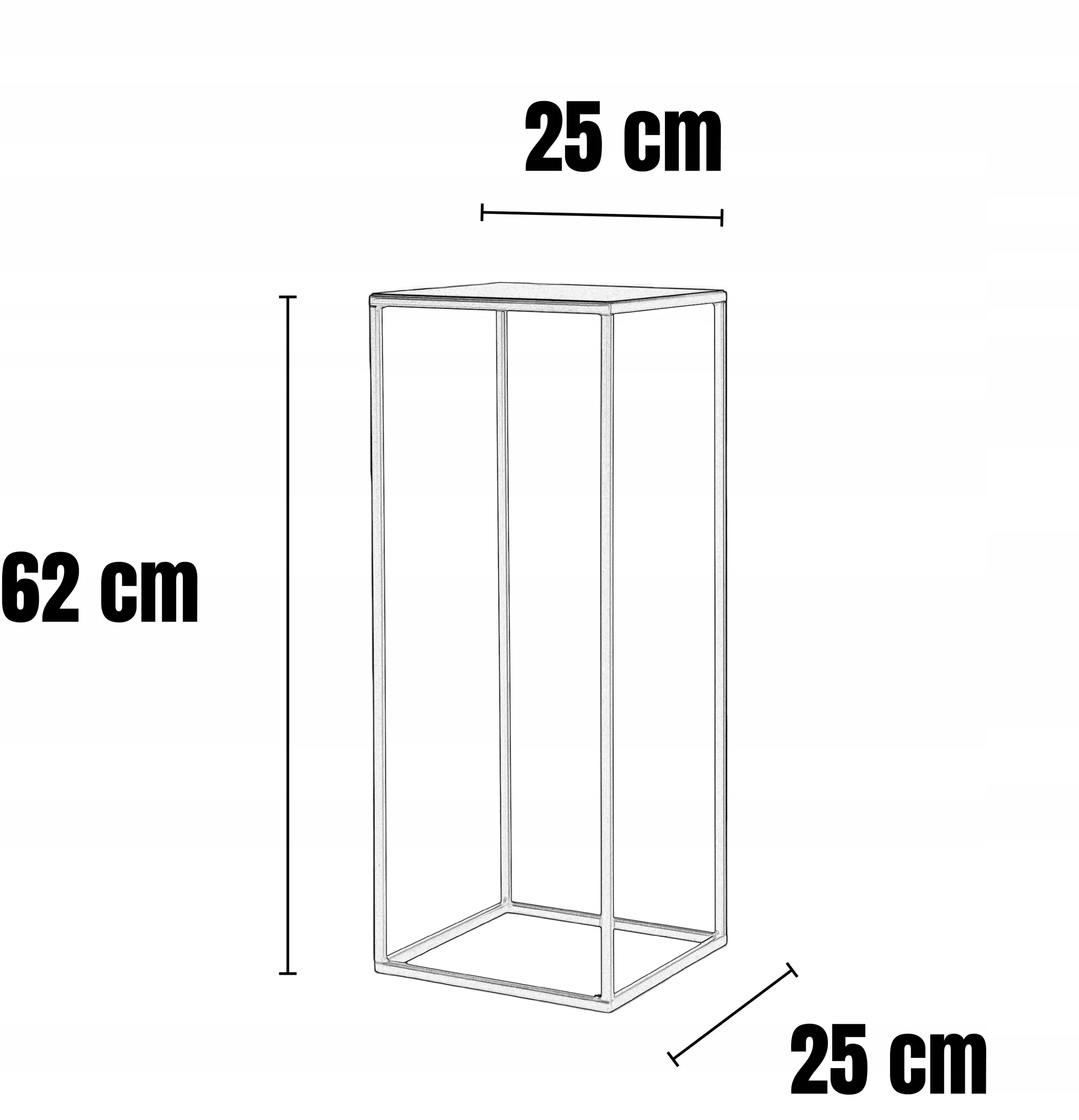 Kwietnik stojący metal drewno BREST M złoty - LD_TZ000161