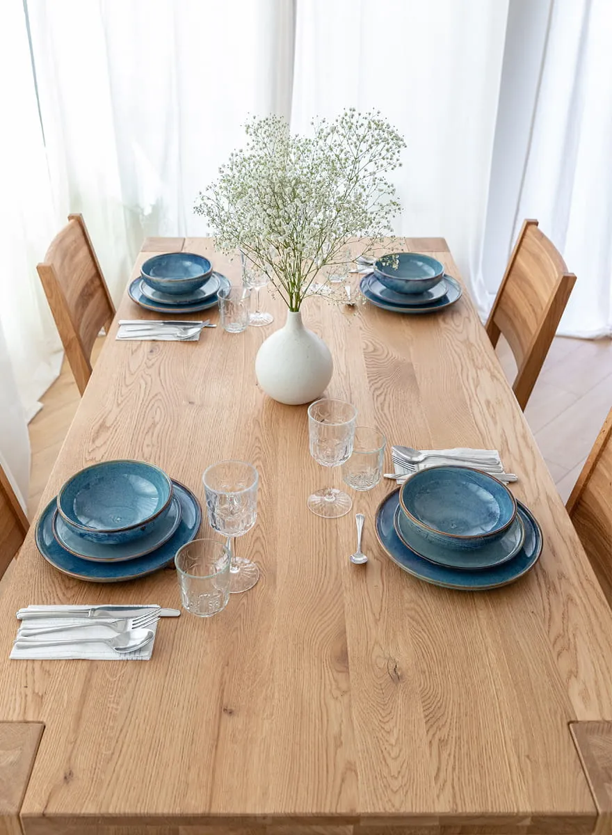 Stół dębowy do jadalni SIENA 180x90 naturalny - SIENA90X180