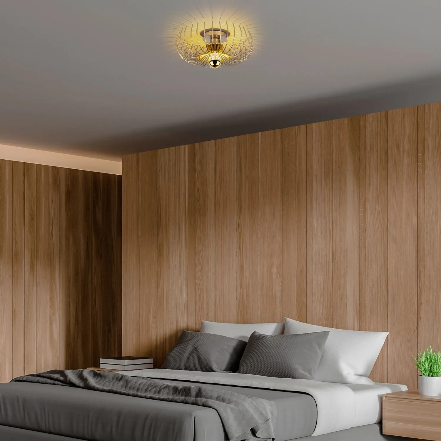 Żyrandol plafon ażurowy KARSORTEL N 641 1 ZŁOTY Asir - ASI_584TTM2127