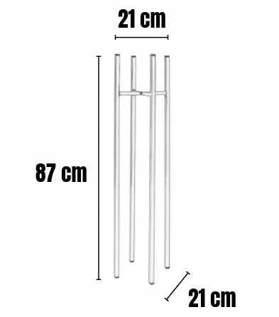 Kwietnik-stojak na donice CHOLET L metalowy biały - LD_TZ000136