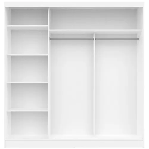 Szafa 3-drzwiowa 1 lustro ARIS drzwi przesuwne biała - INT_5002480