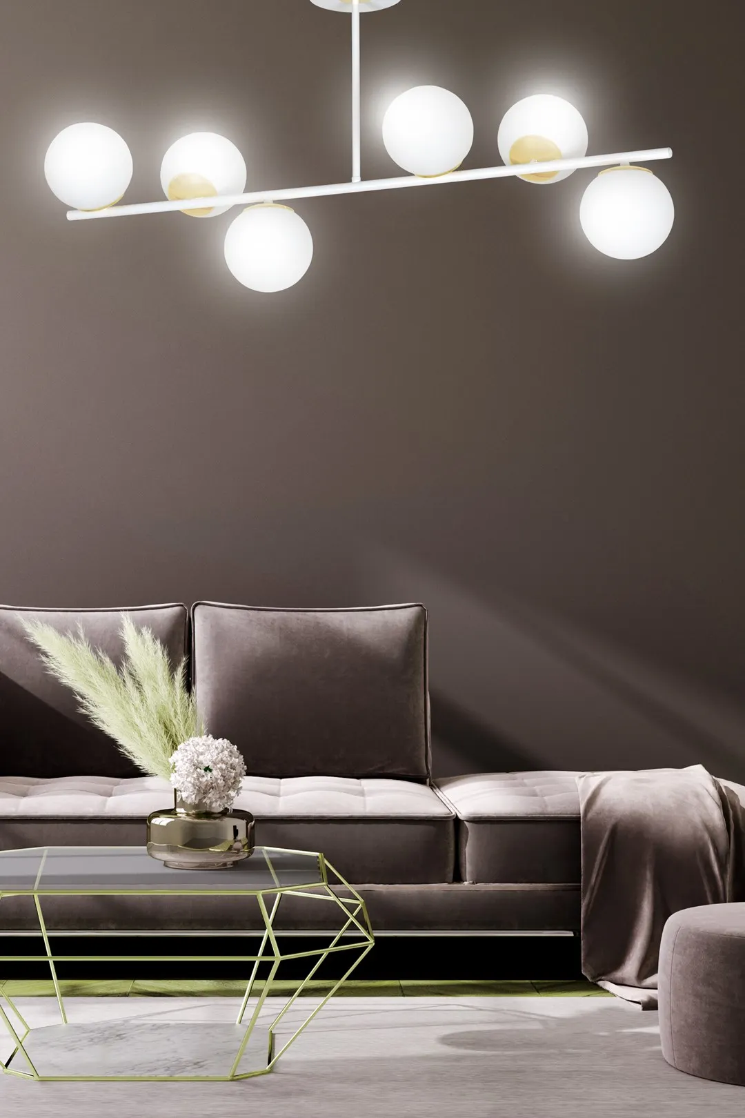 Lampa sufitowa FLOKI Biały/Złoty 1023/6 - 1023/6