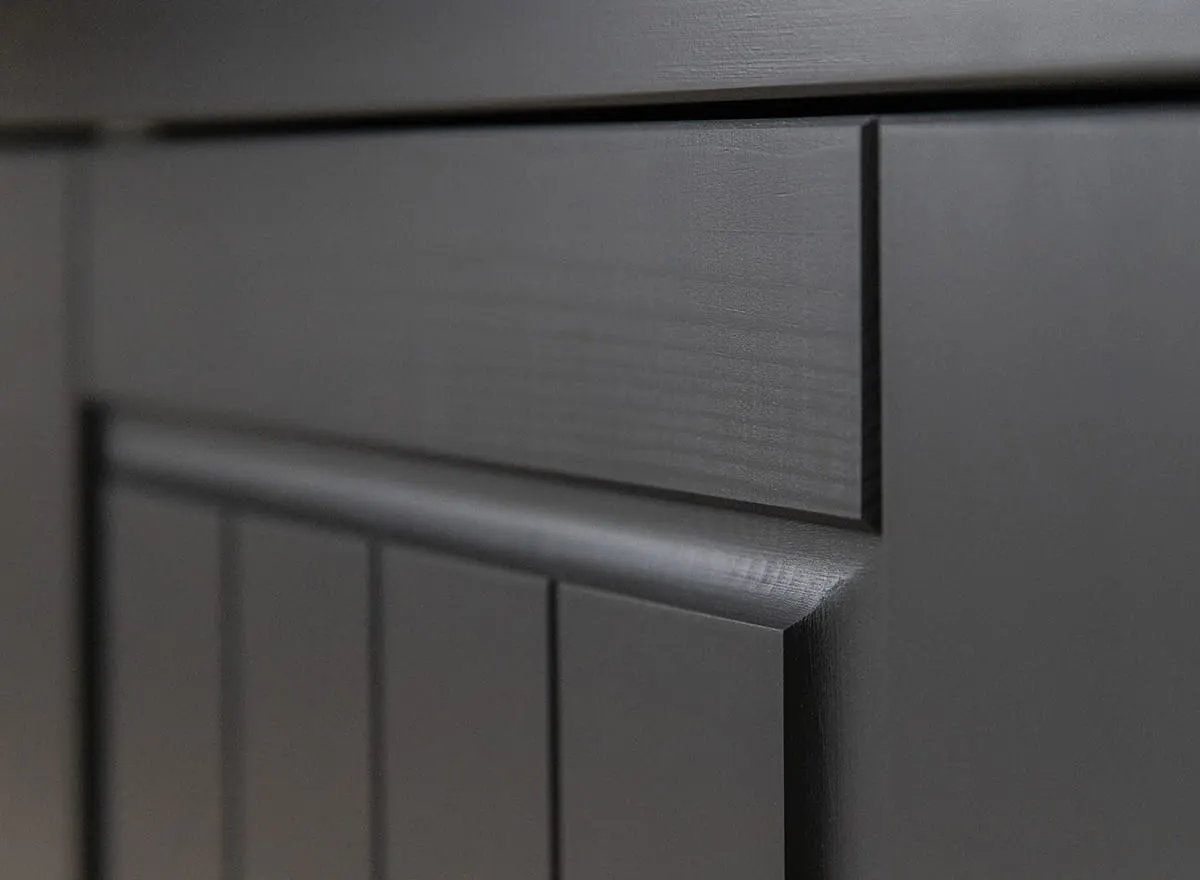 Komoda 3-drzwiowa z 3 szufladami BELLUNO ELEGANTE grafit, dąb - PL002G/D