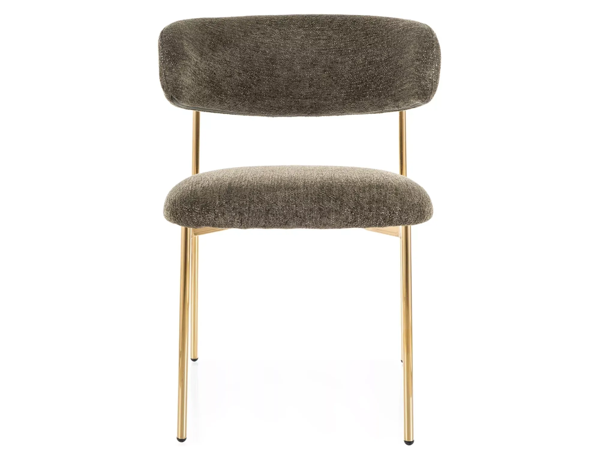 Krzesło jadalniane ELTON RAVEN oliwkowe/złote nogi - ELTONRZLOL