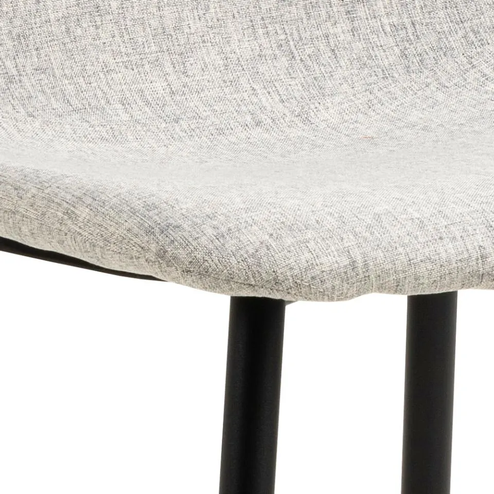 Krzesło tapicerowane Aruba Jasnoszary, Czarny ( zestaw 4 sztuk ) - 0000102084