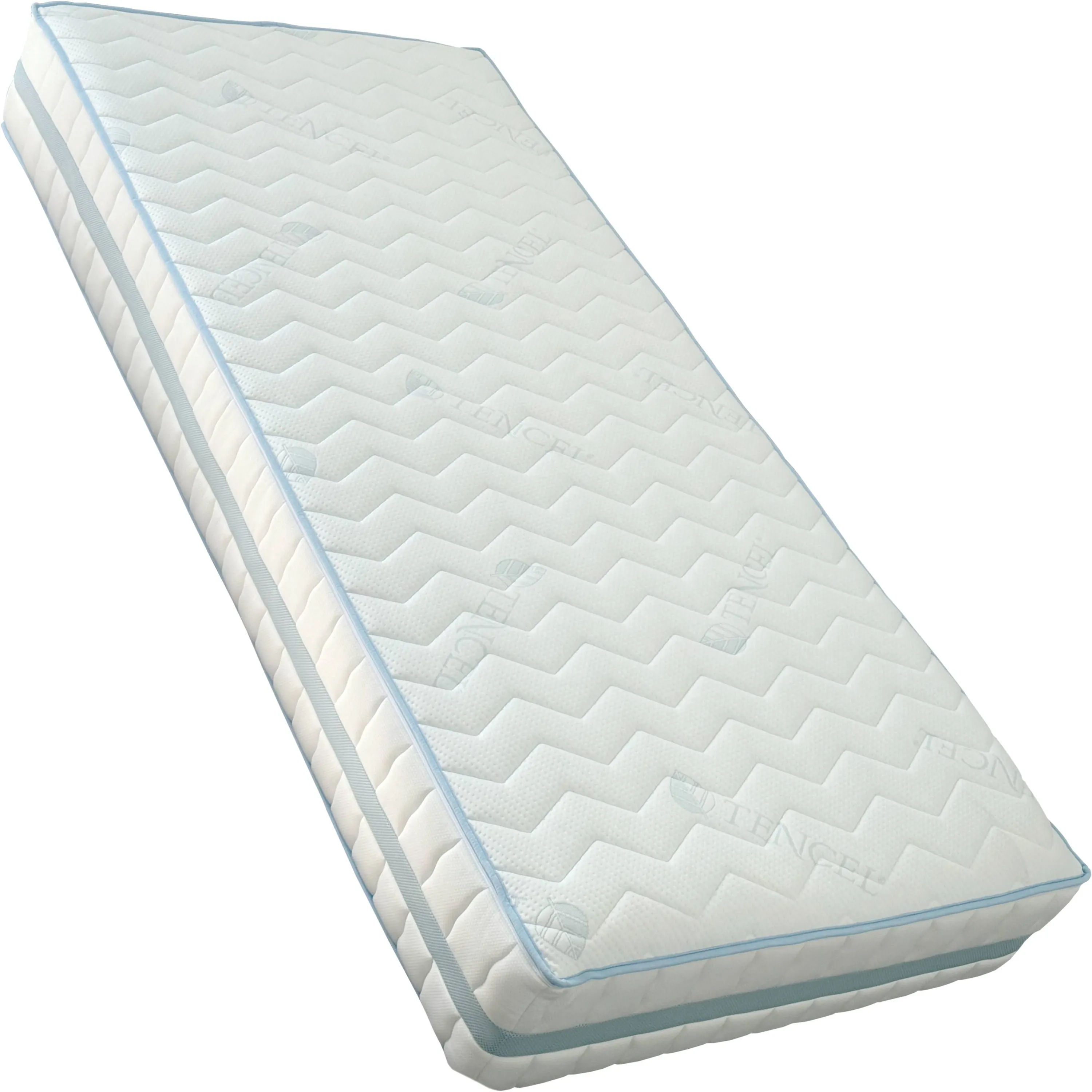 Materac piankowy 140x200 FLUFFY 7-strefowy VISCO/HR Tencel Blue