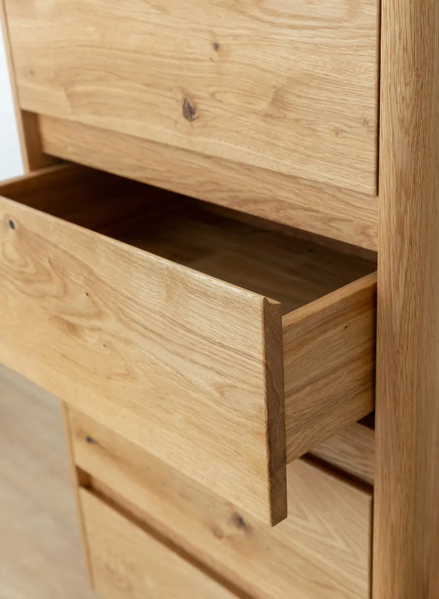 Komoda dębowa z 4 szufladami RONDA Dębowy Sen dąb olejowany - ZIKOM1_4