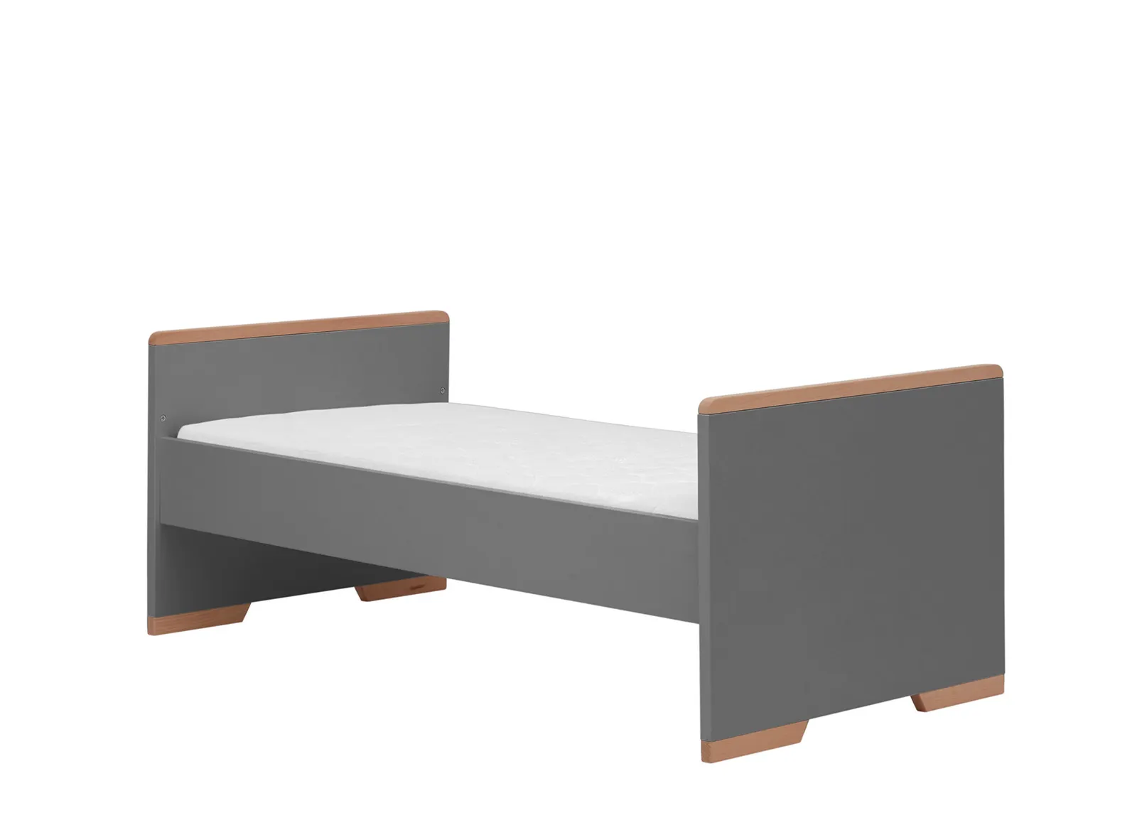 Łóżeczko SNAP z regulacją wysokości materaca 140x70 szare - PIN_023-011-162