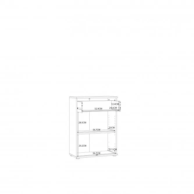 Komoda NIKO 2-drzwiowa z szufladą - dąb sonoma - NIKK33-D30F