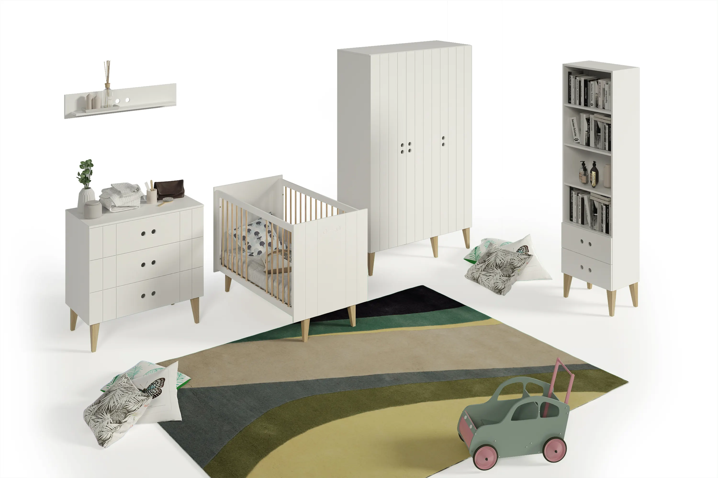 Szafa 2-drzwiowa CUBE 80x190 biała - BAN_CU-1