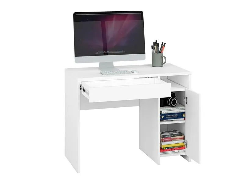 Biurko szafką i szufladą KENDO 02 białe - 1KEND02-001