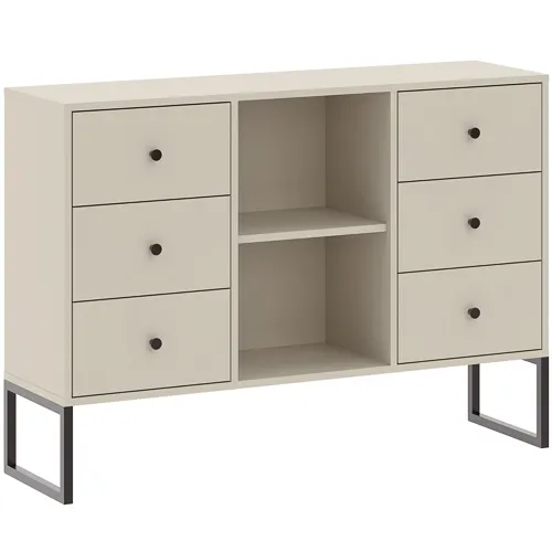 Komoda z 6 szufladami LINEA kaszmirowa