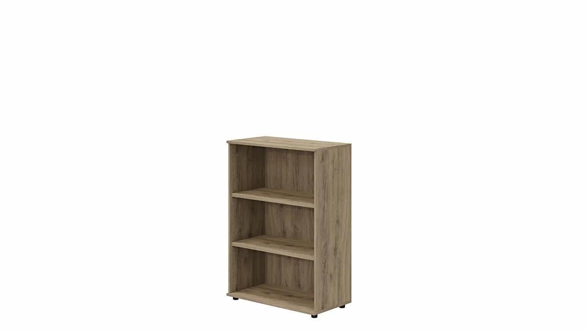 Regał PRO 3OH biurowy otwarty dąb naturalny 114x80x42cm