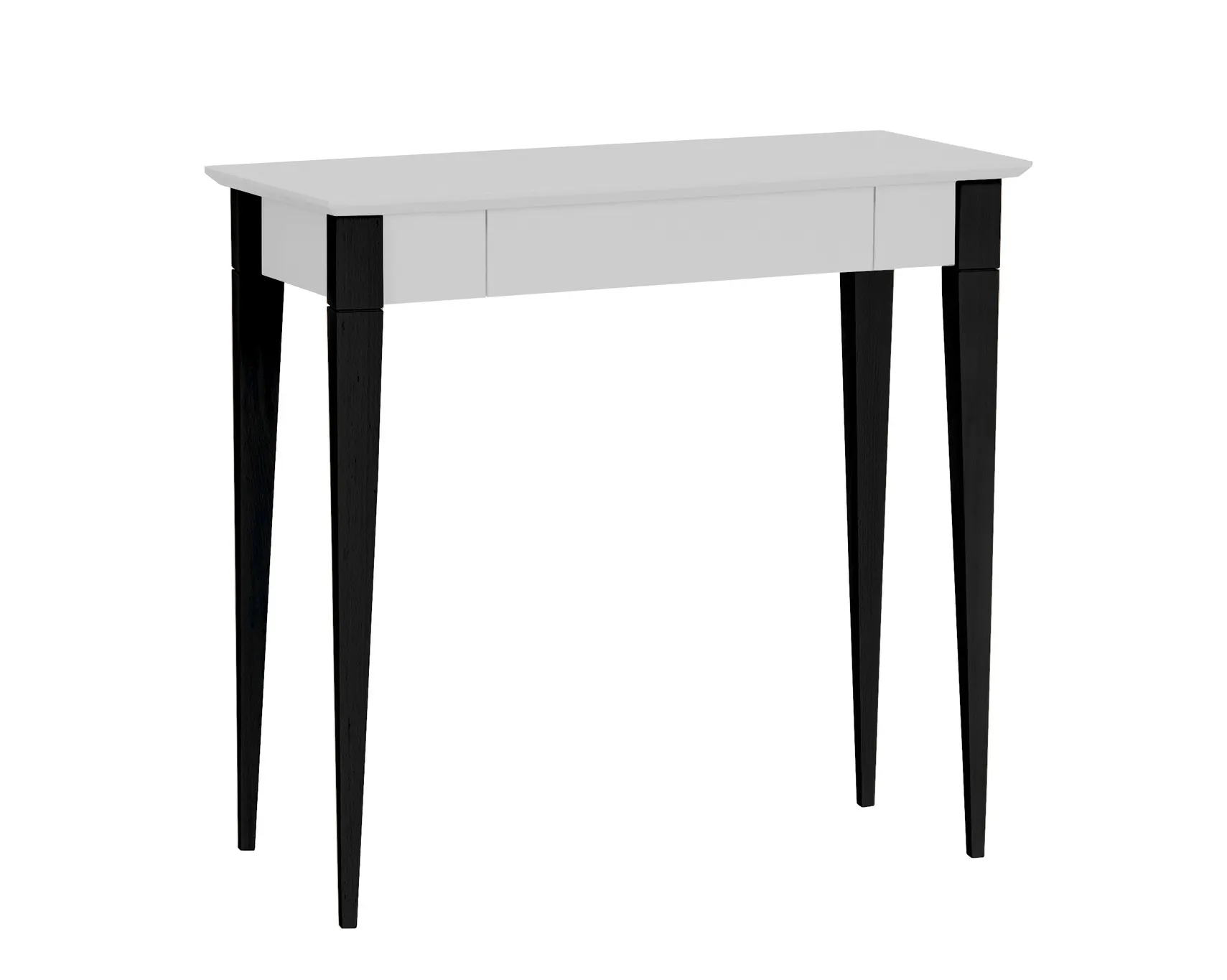 Biurko z szufladą MIMO 85x40 jasnoszary blat/czarne drewniane nogi