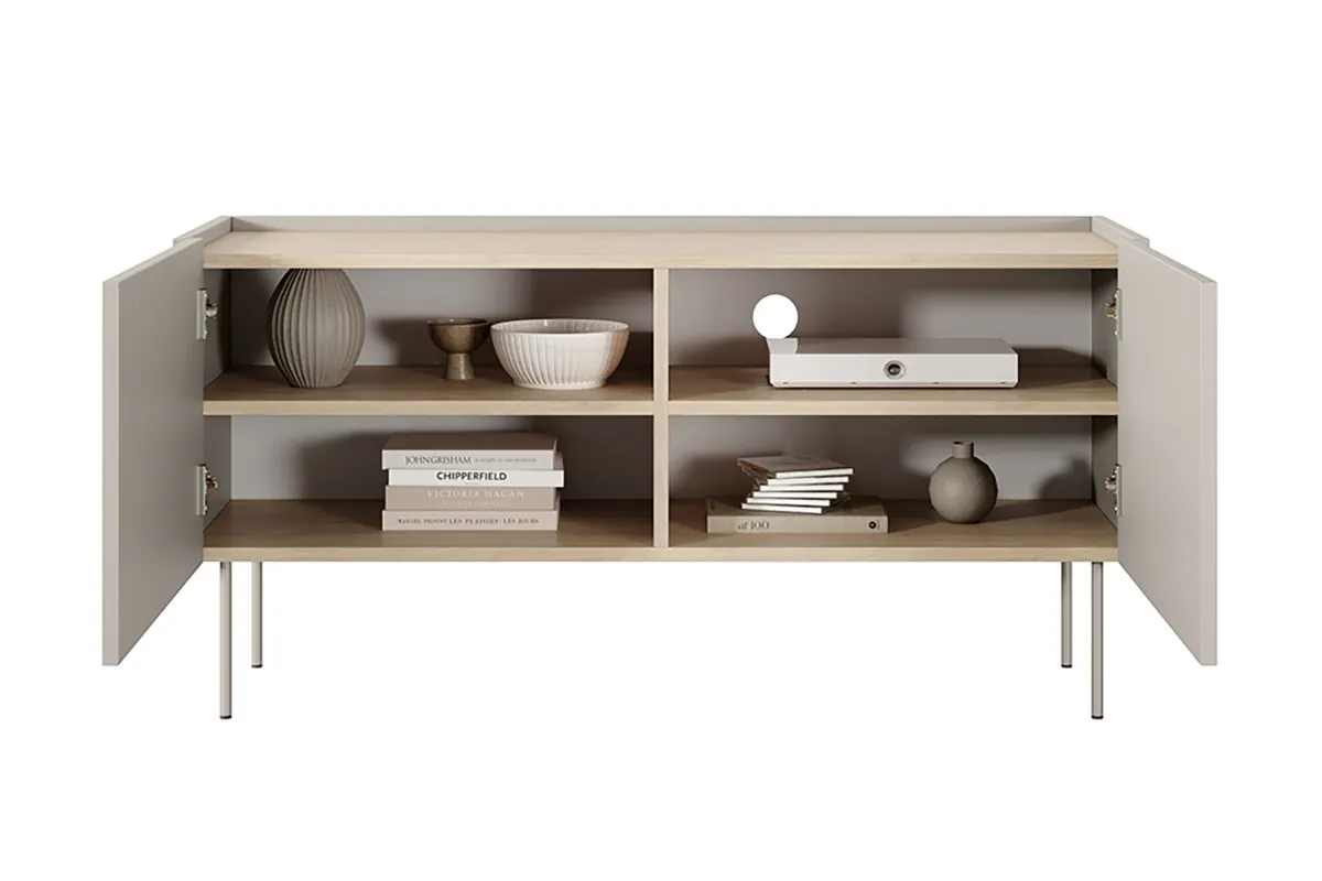 Szafka RTV DESIN 120 2D - kremowa - dąb nagano - B_149055