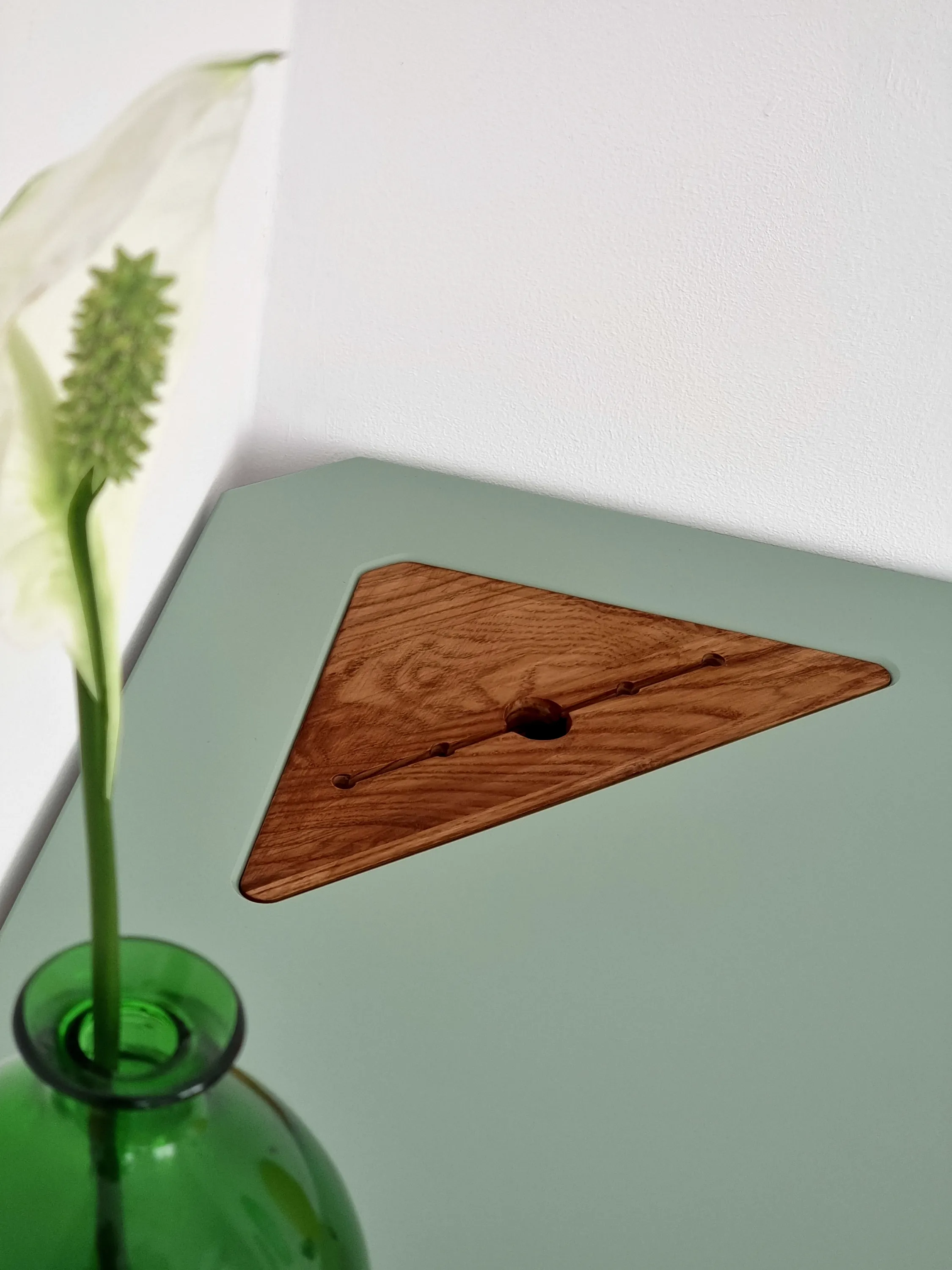 Biurko narożne z szufladą ASHME 114x85 żółty blat/ciemne jesionowe nogi - NRGBACD_OAK_5